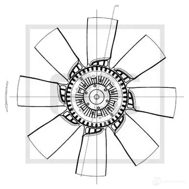 Крыльчатка охлаждения двигателя PETERS ENNEPETAL C 1H2F5D 12055100a 1438758573 изображение 1