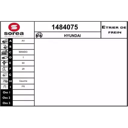 Тормозной суппорт SNRA 1228689205 XK FAN 1484075 3CVGGQ0