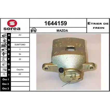 Тормозной суппорт SNRA 0B0H EN 1644159 OWR8X7 1228691145 изображение 0