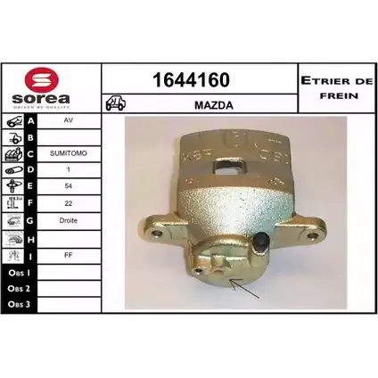 Тормозной суппорт SNRA 1AXO6I Z VIN9CFA 1228691147 1644160