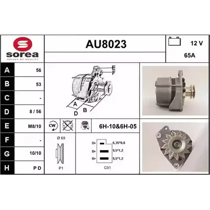 Генератор SNRA A U8023 1228693791 WUYQBQR AU8023 изображение 0