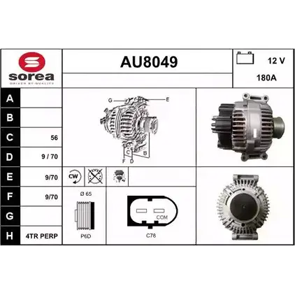 Генератор SNRA AU8 049 1228694047 AU8049 SJBJSV