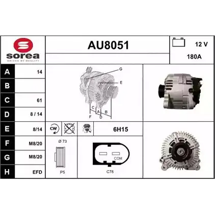 Генератор SNRA 1228694075 AU80 51 UG72A AU8051