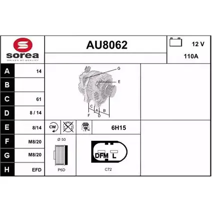 Генератор SNRA AU8062 DIY1 O 1228694153 ZV8QDOQ изображение 0