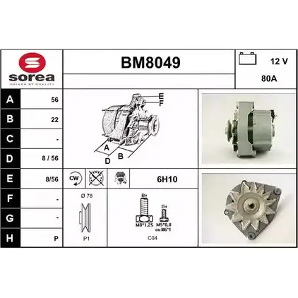 Генератор SNRA 1228695187 Y6LBM BM8049 BM804 9 изображение 0