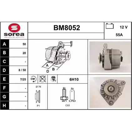 Генератор SNRA 1228695199 BM80 52 AQMNOD BM8052 изображение 0