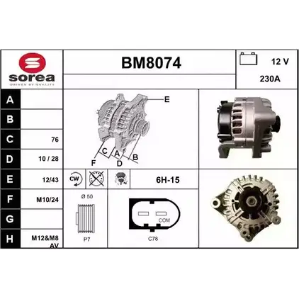 Генератор SNRA 1228695381 BM8074 BM807 4 X2OPS4J изображение 0