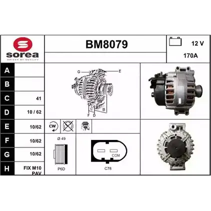 Генератор SNRA 1228695405 ZJC2DD3 BM8079 BM 8079 изображение 0