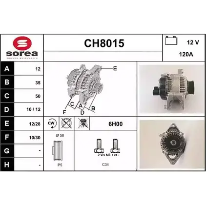 Генератор SNRA CH80 15 CH8015 1228697617 T7EWLD изображение 0