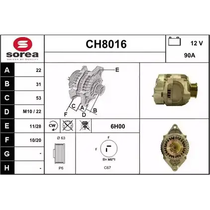 Генератор SNRA 8ZMPD9 CH8016 CH 8016 1228697623 изображение 0