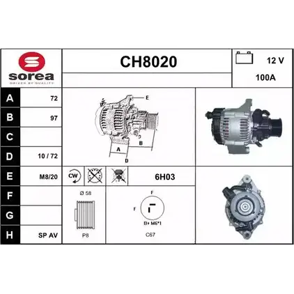 Генератор SNRA CH 8020 CH8020 XS8HN7J 1228697659