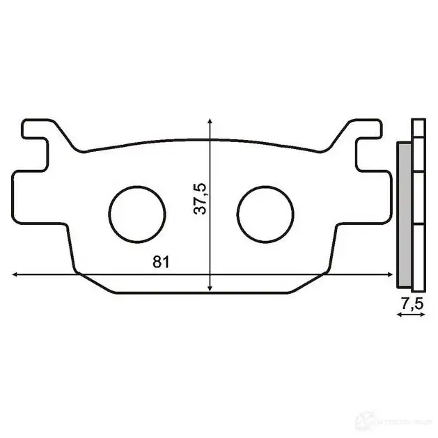 Тормозные колодки, комплект RMS 225102560 1437653488 YH1JE0 9