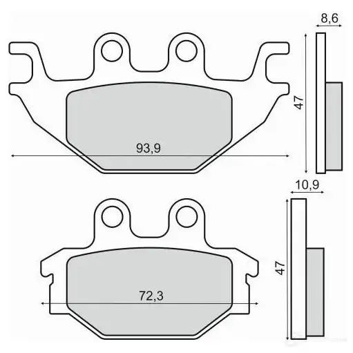 Тормозные колодки, комплект RMS 2821 4L 1437653718 225103070