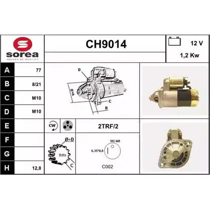 Стартер SNRA CH9014 1228698023 J8GC7SE CH9 014