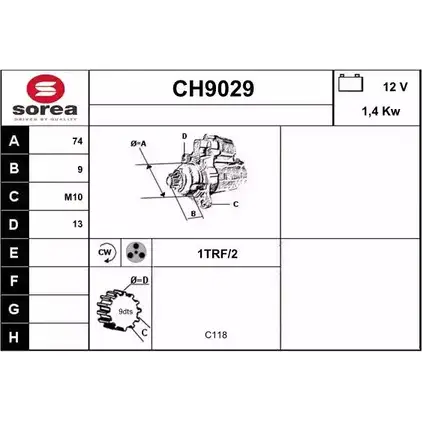 Стартер SNRA 1228698191 3Z 8TBC7 CH9029 7WI0B13