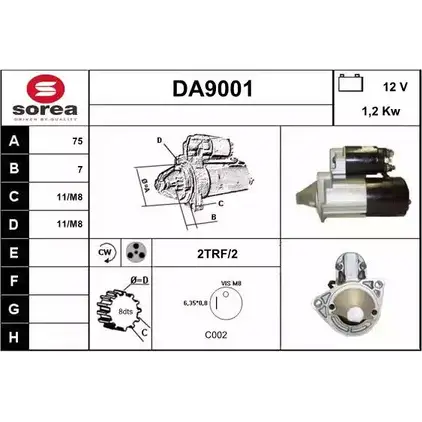 Стартер SNRA DA90 01 DA9001 V4E5PT7 1228698361