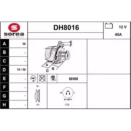 Генератор SNRA D H8016 E1GTRDO DH8016 1228698721 изображение 0