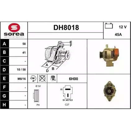 Генератор SNRA DH8018 DH80 18 1228698739 NEMJPHM изображение 0