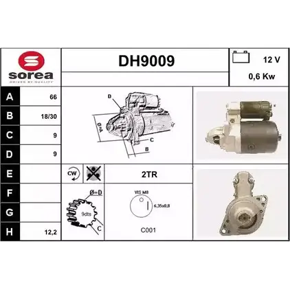 Стартер SNRA Z48I5G DH9 009 DH9009 1228698861