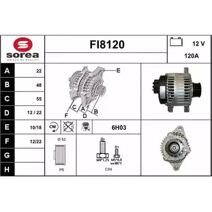 Генератор SNRA FI8120 F I8120 1228700639 LTWNWH изображение 0