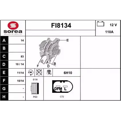 Генератор SNRA FI8134 1228700735 4IM6Q9 W2SF6N X