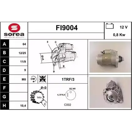 Стартер SNRA 1228700799 1A5092 FI9004 FI90 04 изображение 0