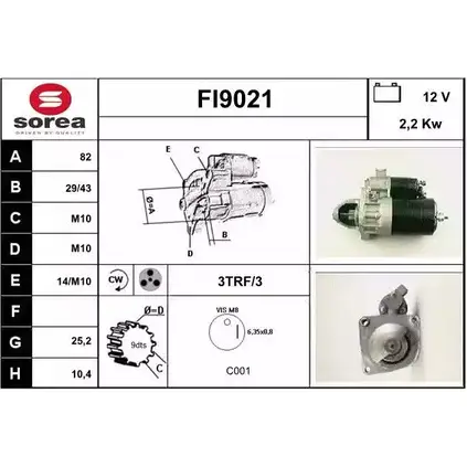 Стартер SNRA RIFPI2 1228700885 FI 9021 FI9021 изображение 0