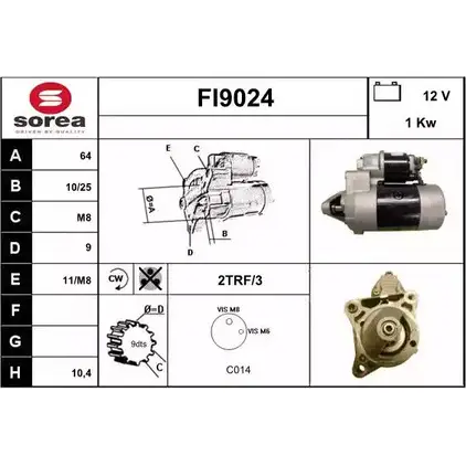 Стартер SNRA 1228700931 FI9024 KJLX2O3 F I9024 изображение 0