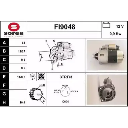 Стартер SNRA PA9JJ FI9048 1228701157 FI904 8 изображение 0