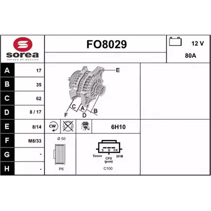 Генератор SNRA 7L2AO 1228701731 FO80 29 FO8029