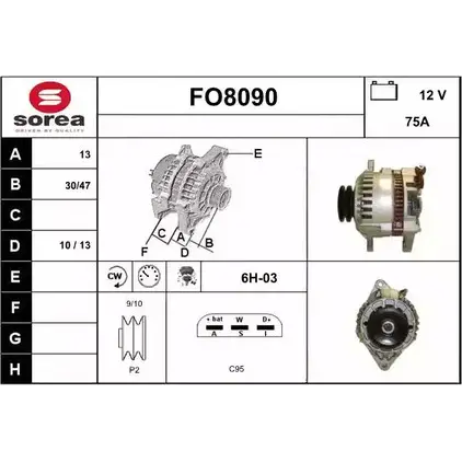 Генератор SNRA 8WR6RHW FO8090 1228702367 FO 8090