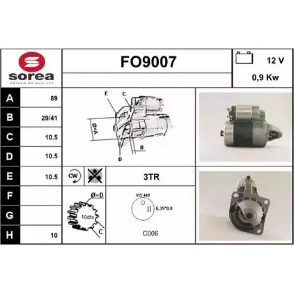 Стартер SNRA 1228702811 FO9007 2BD0U FO 9007