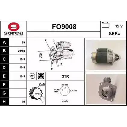 Стартер SNRA O7WCAYA FO9008 FO900 8 1228702863 изображение 0