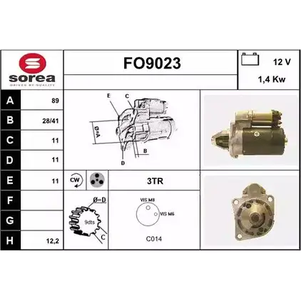 Стартер SNRA FO9023 1228703069 6MFVK6 FO9 023 изображение 0