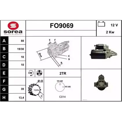 Стартер SNRA FO9069 BIRN4 1228703765 FO90 69