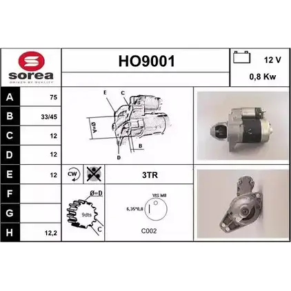 Стартер SNRA HO9001 1228704627 LJCSWCO HO90 01 изображение 0