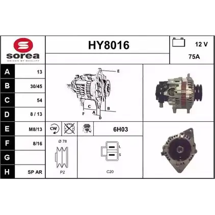 Генератор SNRA 5ES3E HY8016 1228705273 HY 8016