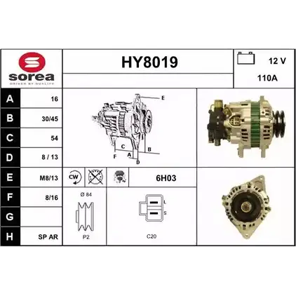 Генератор SNRA SKY4L HY80 19 HY8019 1228705315