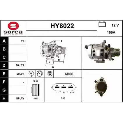 Генератор SNRA I0YH2A6 1228705355 HY80 22 HY8022