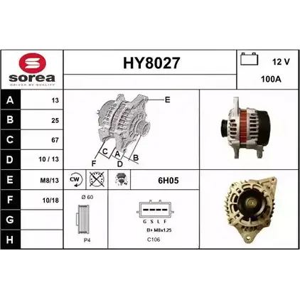 Генератор SNRA 1228705385 HY802 7 3OM0Z HY8027
