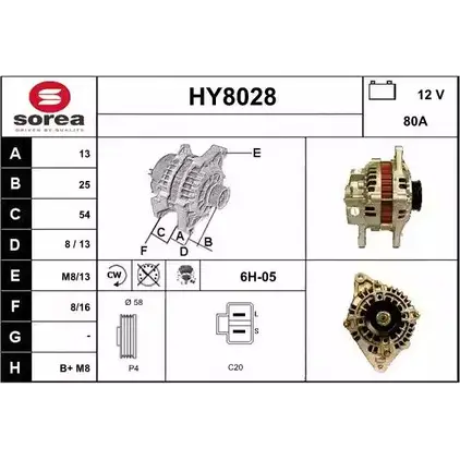 Генератор SNRA HY8028 1228705411 H Y8028 AF0YTL изображение 0