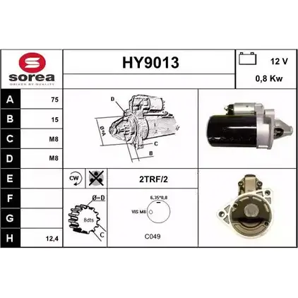 Стартер SNRA 1228705671 BEAJF HY90 13 HY9013 изображение 0