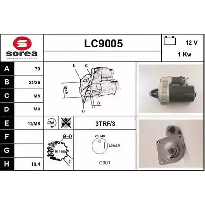 Стартер SNRA 7UX255F LC9005 LC9 005 1228708131 изображение 0