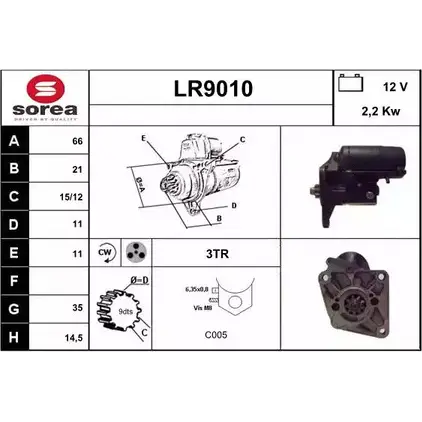 Стартер SNRA LR9010 6G2N4W LR9 010 1228708441