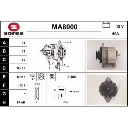 Генератор SNRA 1228708723 MA8000 LCY8CD MA800 0