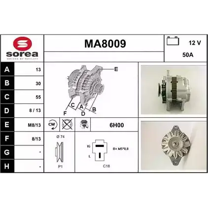 Генератор SNRA UVXWEXN M A8009 1228709071 MA8009 изображение 0