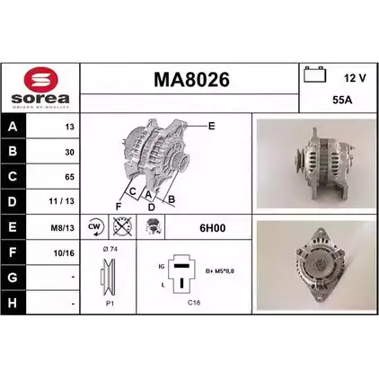 Генератор SNRA 1228709357 MA 8026 T0VO5NX MA8026 изображение 0