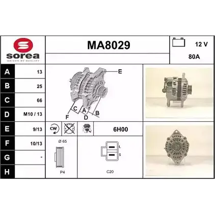 Генератор SNRA MA8029 1228709393 MA8 029 5WW0KZ9 изображение 0