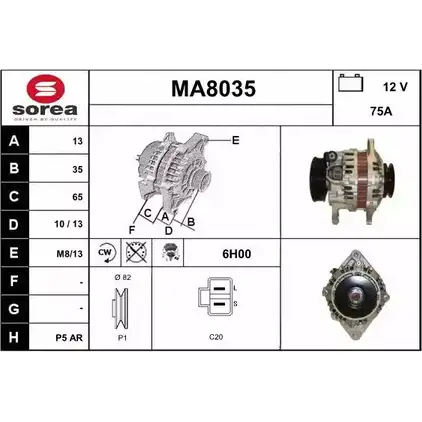 Генератор SNRA MA8 035 X286L MA8035 1228709465