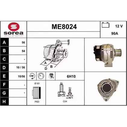 Генератор SNRA K2F9O 1228710187 ME8024 ME 8024